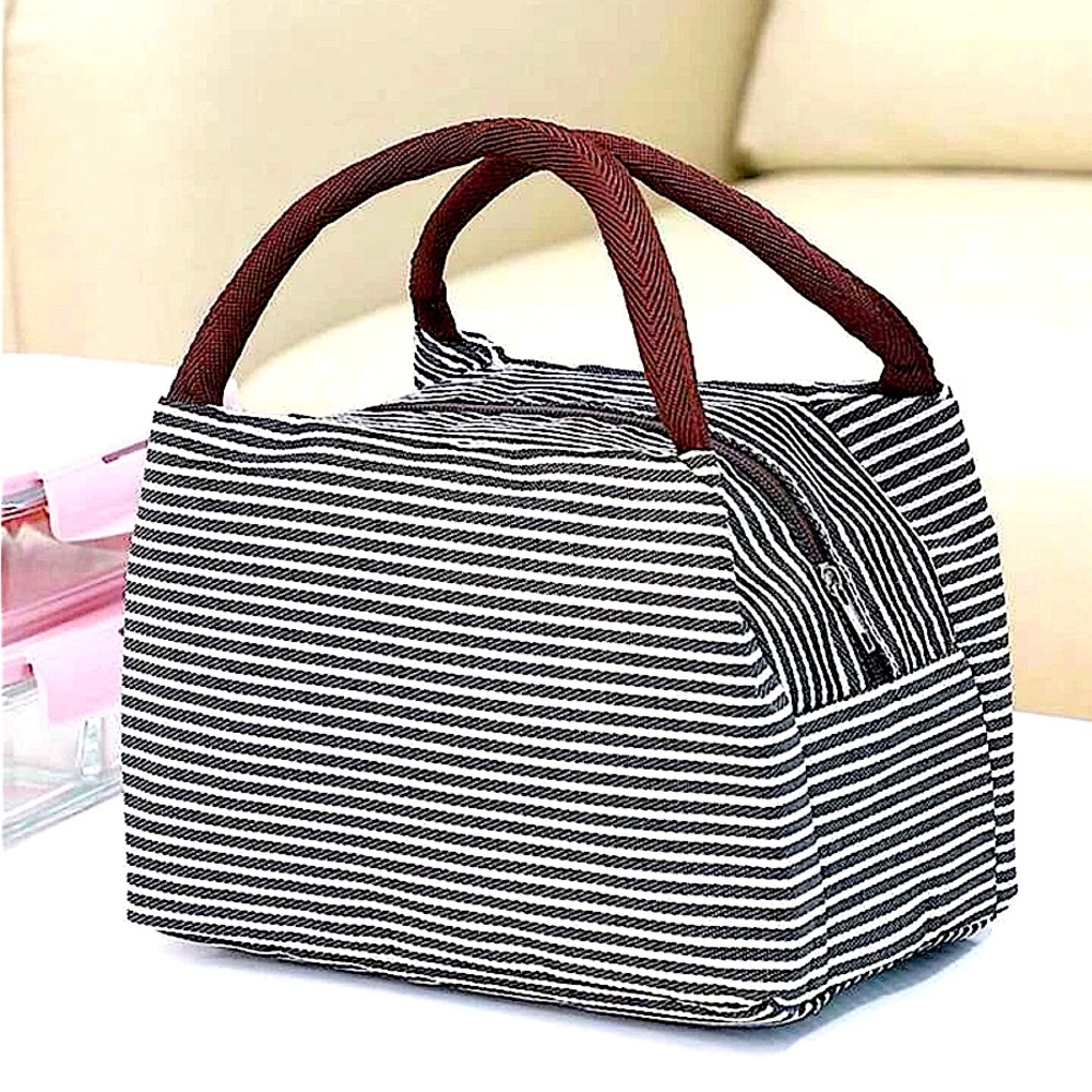 Striped Pattern Lunch Box - Insulated Interior